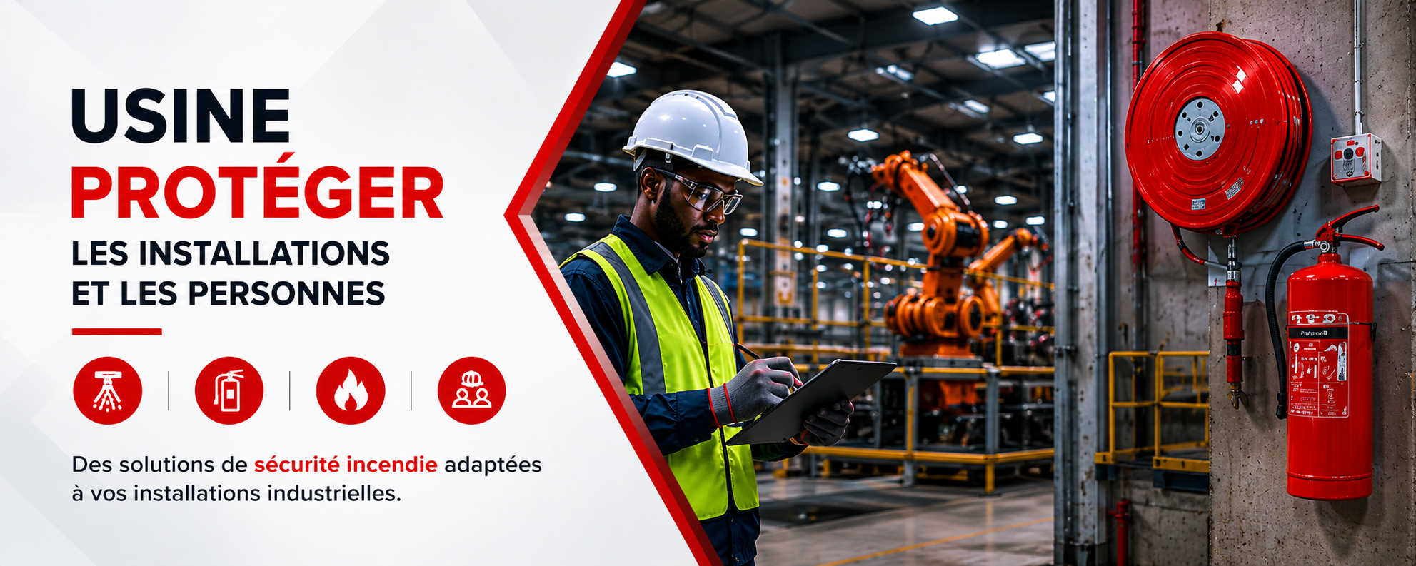 Sécurité incendie en usine et industrie - VIVIA SSI